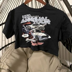 race car crop tee